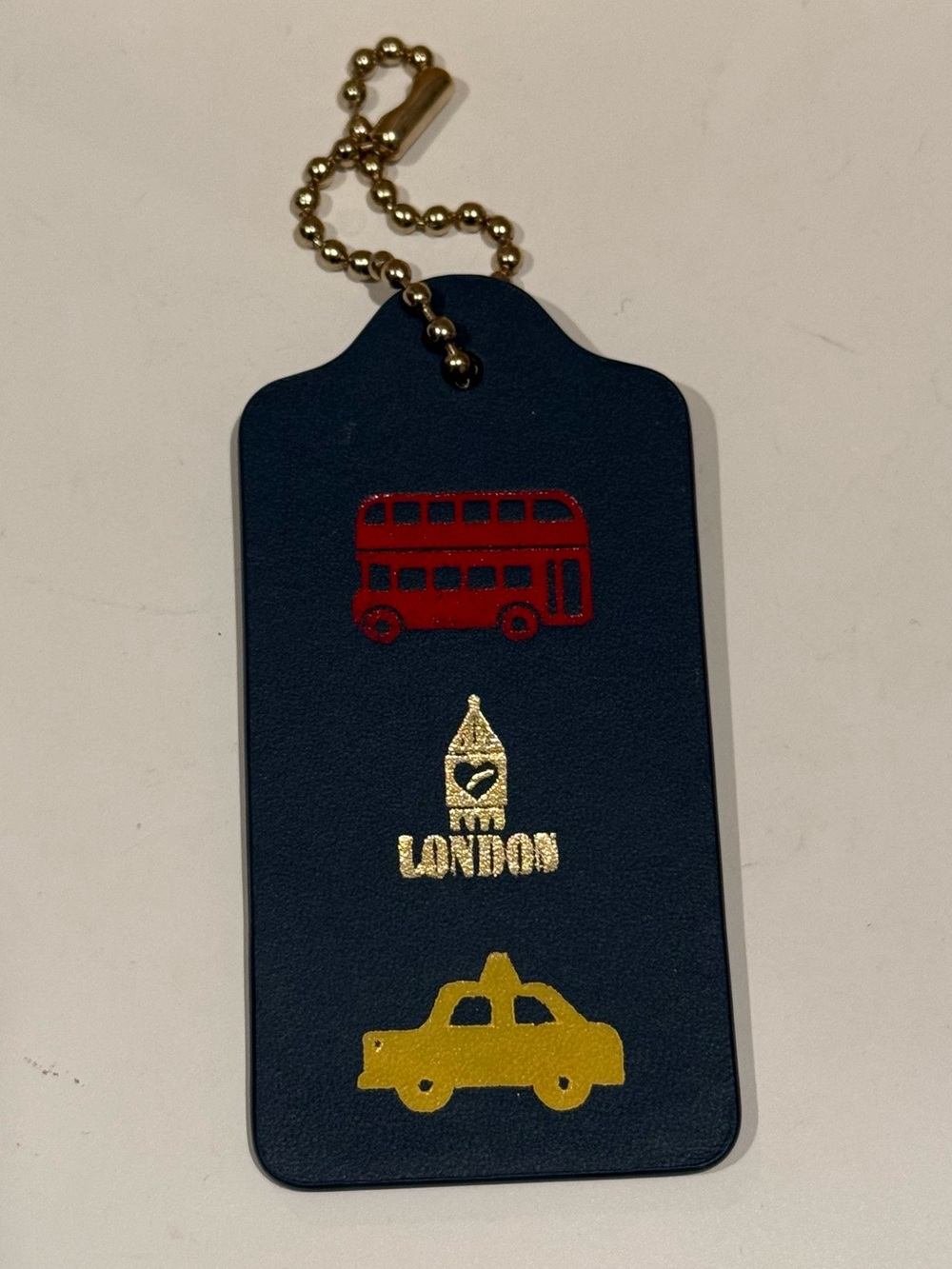 Coach London icons large hangtag Navy
